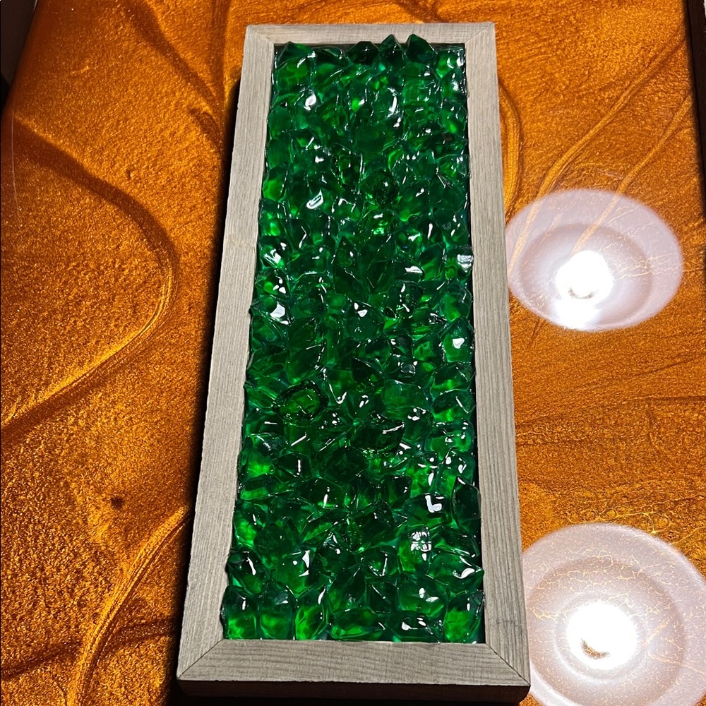 Green Glass Mosaic Wall Art